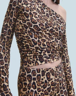 Top asimmetrico in jersey