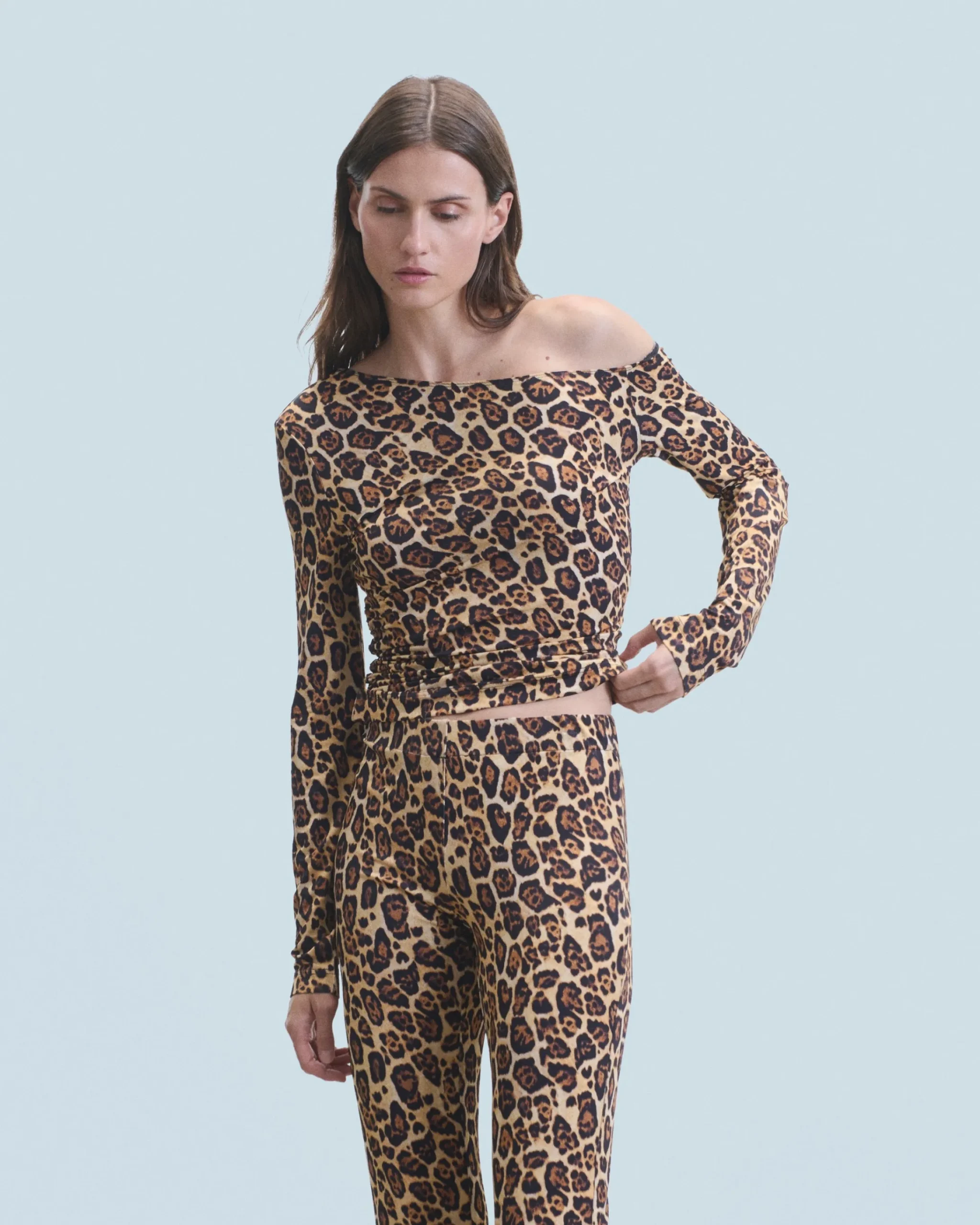 Top asimmetrico in jersey