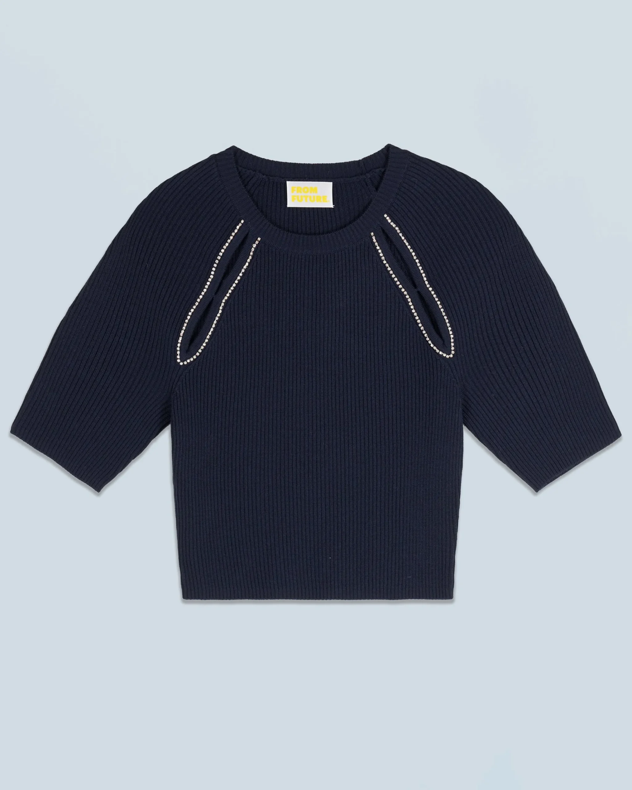 Top Maniche corte con Aperture e Ricami