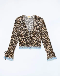 Top Maniche lunghe Bordi Pizzo