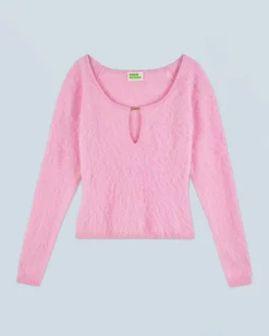 Top Maniche lunghe in Cashmere spazzolato