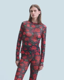 Top Maniche lunghe Mesh