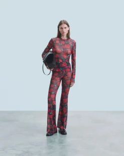 Top Maniche lunghe Mesh