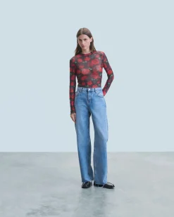 Top Maniche lunghe Mesh