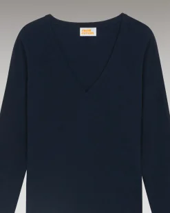 T-Shirt Scollo a V Maniche lunghe Basic