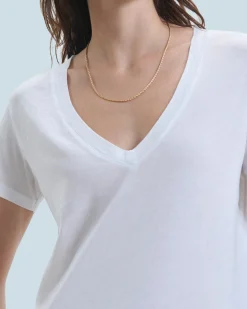 T-Shirt Scollo a V Supima