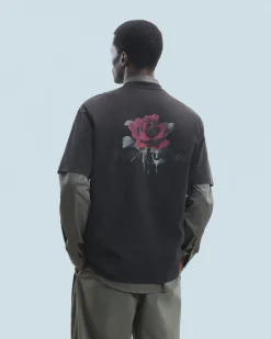 T-shirt Scollo tondo Maniche corte Rose