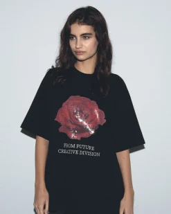 T-Shirt Scollo tondo Maniche corte Rosa