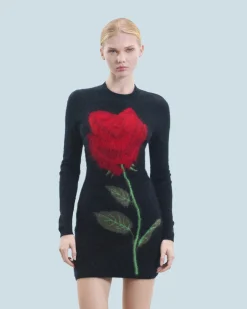 Vestito Corto Maniche lunghe in Cashmere spazzolato