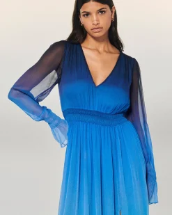 Vestito Lungo Maniche lunghe Mussolina