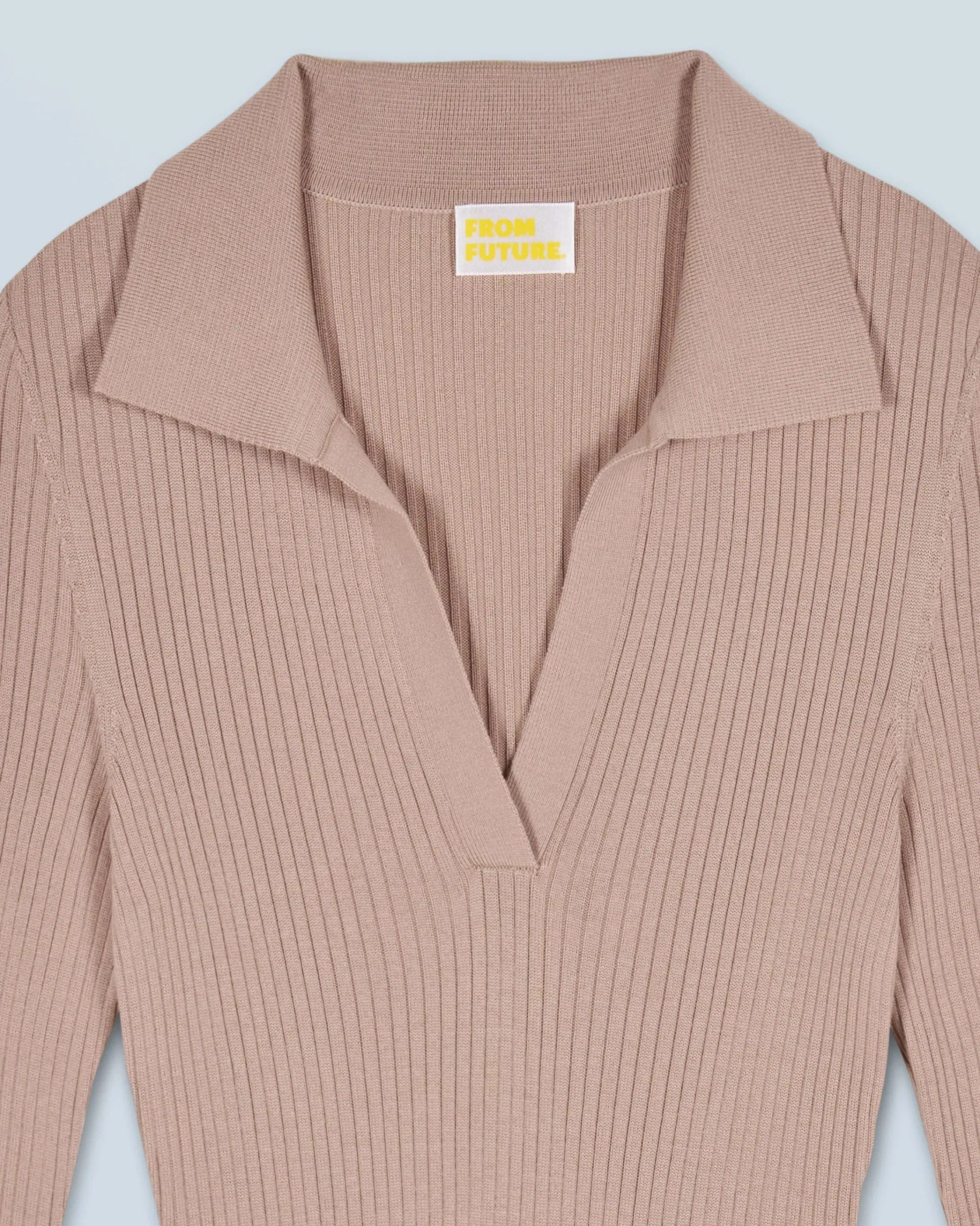 Vestito Lungo Maniche lunghe Collo a polo