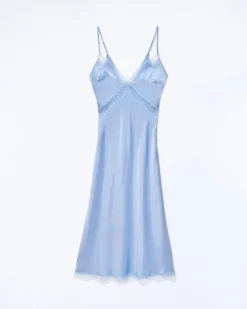 Vestito Lungo Spallina Lila