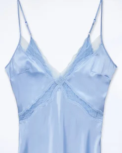 Vestito Lungo Spallina Lila