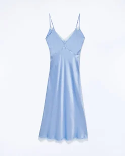 Vestito Lungo Spallina Lila