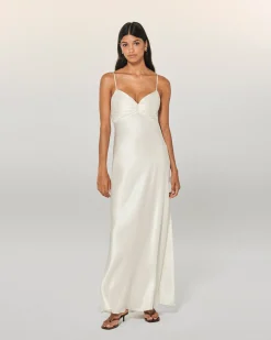 Vestito Lungo Spallina Rosa